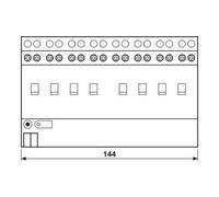 Jung JUNG KNX Actionneur de commutation 8 canaux C-charge 2308.16 REGCHM Quantité:1