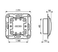 Jung Bouton-poussoir KNX universel simple A10911ST (A10911ST)