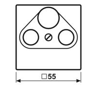 Jung Jung Plaque champ. 4 trous prise SAT-TV A 561 PLSAT CH Quantité:1