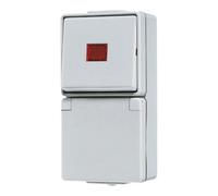 Jung Prise Schuko 676 KOW avec interrupteur de contrôle 16A 250V Blanc