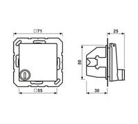 Jung Jung Prise SCHUKO 16A 250V avec couvercle rabattable A 1520 BFKLSL WW Quantité:1