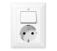 Jung Prise SCHUKO 5576 U WW 16A 250V avec interrupteur Blanc alpin