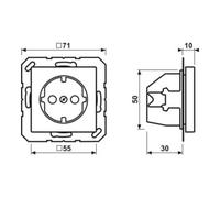 Jung Jung Prise SCHUKO A 1520 BF SW noire Quantité:1