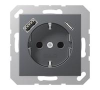 Jung SCHUKO Prise de courant avec USB type AC A1520-15CAANM (A1520-15CAANM)