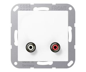 Jung Jung Raccord multimédia aws RCA/mini-jack 3,5 MA A 1021 WW Quantité:1