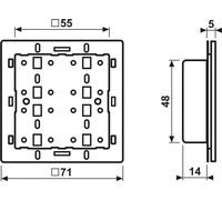 JUNG KNX Module sonde radio à bouton-poussoir Cadre adaptateur double