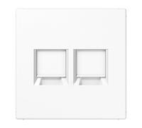Jung LS990 Double Prise Modulaire Capot Blanc Alpine - LS1969-25WEWW