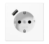 JUNG Prise 1f aws glz USB UP m.erh.BS IP20 ZP