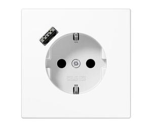 JUNG Prise 1f aws glz USB UP m.erh.BS IP20 ZP