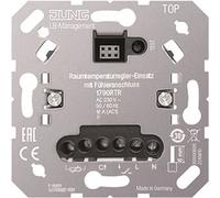 JUNG Régulateur de température ambiante 1790RTR Utilisation avec connexion de sonde, Bouton + interrupteur