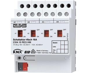 Jung Schaltaktor 2304.16REGHM KNX 4fach (2304.16REGHM)