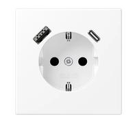 Jung SCHUKO Prise de courant avec USB type AC LS1520-15CAWWM (LS1520-15CAWWM)