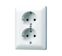 JUNG Schuko Zweifachsteckdose AS5020U AS 500/A plus weiss AS5020U (AS5020U)