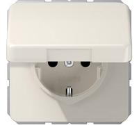 Jung simple Insert Prise 2P+T avec clapet blanc crème CD1520BFKL 1 pc(s)