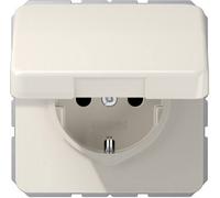Jung simple Insert Prise 2P+T avec clapet blanc crème CD1520BFKL 1 pc(s)