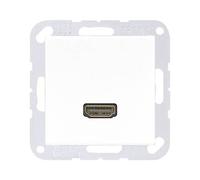 JUNG Système de connexion multimédia MAA1112WW blanc, Bouton + interrupteur, Blanc