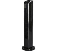 JUNG TV02 Ventilateur de tour - Ventilateur à colonne noir de 76 cm avec 50W, 4 m/s de débit d'air & 75° d'oscillation - Efficacité énergétique A