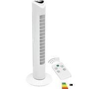 JUNG TV19 Ventilateur avec télécommande 80cm blanc, Ventilateur de tour très silencieux avec minuterie 7 heures, Ventilateur de tour 2 modes, Oscillant Rotatif