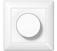 JUNG Variateur rotatif LED AS5544.03VWW avec interrupteur rotatif Blanc, Bouton + interrupteur, Blanc
