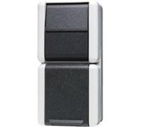 Jung x2 Cadre saillie Prise de courant gris 876W 1 pc(s)