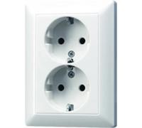 Jung x2 Insert Prise 2P+T blanc-alpin AS5020UWW 1 pc(s)