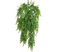 Jungerhouse Plante Artificielle Fougère de Boston Plantes Mur Végétal Artificiel Tombante pour Les Décorations à la Maison et Extérieur de Mariage Déco (Taille Unique,Vert)