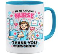Jungle Mug | Cadeau de remerciement pour infirmière | Jolie tasse d'appréciation d'infirmière | Tasse à café pour travailleur de la santé | Cadeau d'étudiant en soins infirmiers | Cadeau pour