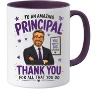 Jungle Mug | Mug de remerciement | Cadeau d'appréciation du directeur d'école | Cadeau de départ de directeur | Remerciement de fin d'études | Tasse à café en céramique 325 ml (homme)