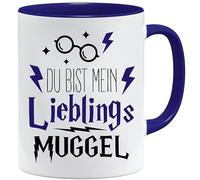 Jungle Mug Tasse cadeau amusante avec inscription en allemand « Du bist mein lieblings Moldu » - Idée cadeau pour ami (bleu foncé)