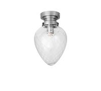 Globen Lighting Plafonnier Juni IP44 Acier antique-transparent