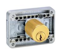 JuNie JuNie Serrure à pêne cylindrique 2828,D 15-40mm en applique laiton poli, gd/pg Quantité:1