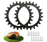 Junrvivy Spikes pour robot tondeuse Worx Landroid S M - 205 mm - Avec 14 vis - Amélioration de la traction et roues tout-terrain pour Worx Landroid M500 M700 M800 M1000 S300 S450i S700i