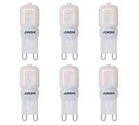 JUNSHI Ampoule LED G9 2.5W,Equivalent 20W Ampoules Halogènes,3000K Blanc Chaud, 210 Lumens,AC220-240V,Non Dimmable - Lot de 6