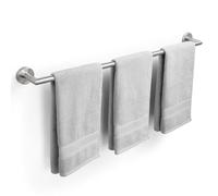 JunSun Barre Porte-Serviettes de Salle de Bain de 76,2 cm, Robuste, Moderne, Accessoire de Salle de Bain, en Acier Inoxydable, Nickel brossé argenté