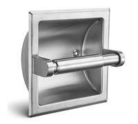 Junsun Nickel brossé à encastrer Papier Toilette Support Papier de Soie Rouleau de Support pour Tous Les Construction en Acier Inoxydable Support de Montage arrière Inclus 6.1 W x 6.1 D x 3.58 H