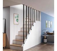 Junvstor Rampe d'escalier, Rampe d'escalier Moderne pour marches intérieures, Barre d'appui de sécurité pour Grenier, Couloir, cloison de séparation(Style 4,115cm)