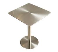 Junvstor Table carrée Moderne en Acier Inoxydable, pour Bar, Bistro, Cocktail, Petit déjeuner, Cuisine, Boisson, Cocktail