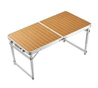 Junvstor Table de Camping Pliante, Table à Manger Aluminium pour la préparation ou Le Travail, Bureau d'ordinateur Pliable à Hauteur réglable avec poignée Transport Tables à tréteaux Portables(108cm)