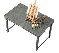 Junvstor Table Pliante Robuste, Dessus de Table et Cadre en métal Robuste, Table de Panique de Camping à tréteaux avec poignée, Tables d'appoint Utilitaires de Gril Portables Les fêtes(Fabric Stool)