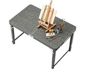 Junvstor Table Pliante Robuste, Dessus de Table et Cadre en métal Robuste, Table de Panique de Camping à tréteaux avec poignée, Tables d'appoint Utilitaires de Gril Portables Les fêtes(180cm/5.9ft)