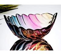 JUNYFFF Coupe De Fruits Assiette De Fruits Panier De Mode Plume Cristal Verre Assiette De Fruits Moderne Créatif Salon Bureau Fête Plateau De Fruits Bol Support -19Cm*13Cm,B