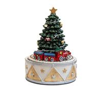 JunZheHub Boîte à Musique de Noël avec Figurine Rotative, Décoration pour Enfants, Cadeau de Noël, Train 10.5x10.5x15cm