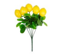 JunZheHub Branche de Citron Artificielle Rameau de Citronnier Tige Florale Plante D'Intérieur En Matériau PP pour Un Aspect Adapté pour Fêtes, Style B