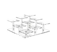 JunZheHub Figures Étagère Présentoir Riser Transparent Organisateur Objet Multi Usage Acrylique Adapté Aux Fournisseurs Vitrines Commerces Amateurs de, Clair