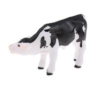 JunZheHub Figurine d'animal de Ferme Réaliste, Peinte à La Main, Idéale pour Décorer Un Jardin Ou Une Maison, Notamment pour Les Garçons, Milky Black Spot Calf