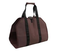 JunZheHub Firewood Carrier Sac Porte-bûches Sac à Bois Oxford avec Poignées Solides Transporteur de Bois Résistant à l'eau et Pliable Adapté au Camping, Brun