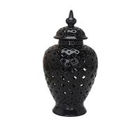JunZheHub Ginger Jar Jarre Décorative Vase Céramique avec Couvercle Boîte de Rangement Porcelaine Figurines Centre de Table Adapté pour Collection Bureau Salon