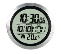 JunZheHub Horloge Murale Cuisine Moderne Digitale Affichage Température Calendrier Ventouse Étanche Installation Facile Adaptée Salle de Bain Cuisine Buanderie, Cadre en aluminium