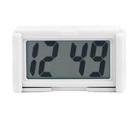 JunZheHub Mini Horloge Numérique de Voiture, Portable, Adhésive, électronique, pour Tableau de Bord, avec écran Résistant et Fonction Heure, Fabriquée dans Un M, Blanc
