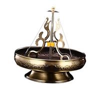 JunZheHub Porte-encens Brûleur Encensoir Support Décoration Rétro Matériau Alliage Stable Convient à la Maison Décoration Chambre Jardin Bureau, Marron